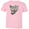 Grey Cat Laughing Toddler Jersey T-Shirt