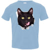 Black Cat Licking Toddler Jersey T-Shirt