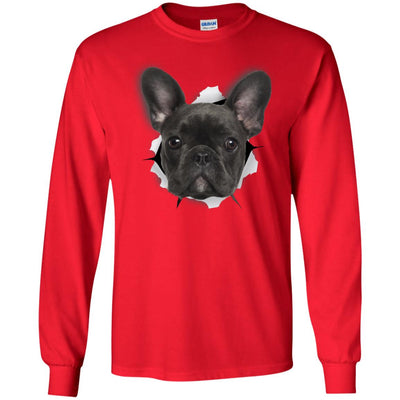 Black Frenchie Long Sleeve Ultra Cotton T-Shirt