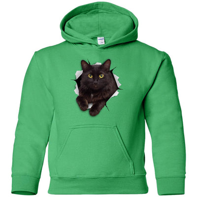 Black Cat Youth Pullover Hoodie