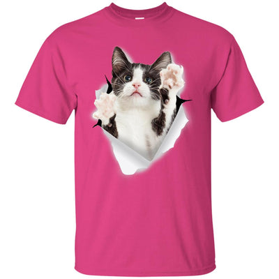 Black & White Reaching Cat Ultra Cotton T-Shirt
