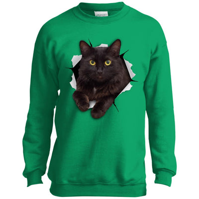 Black Cat Youth Crewneck Sweatshirt