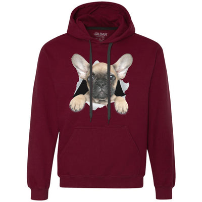 French Bulldog Pup Heavyweight Pullover Fleece Hoodie