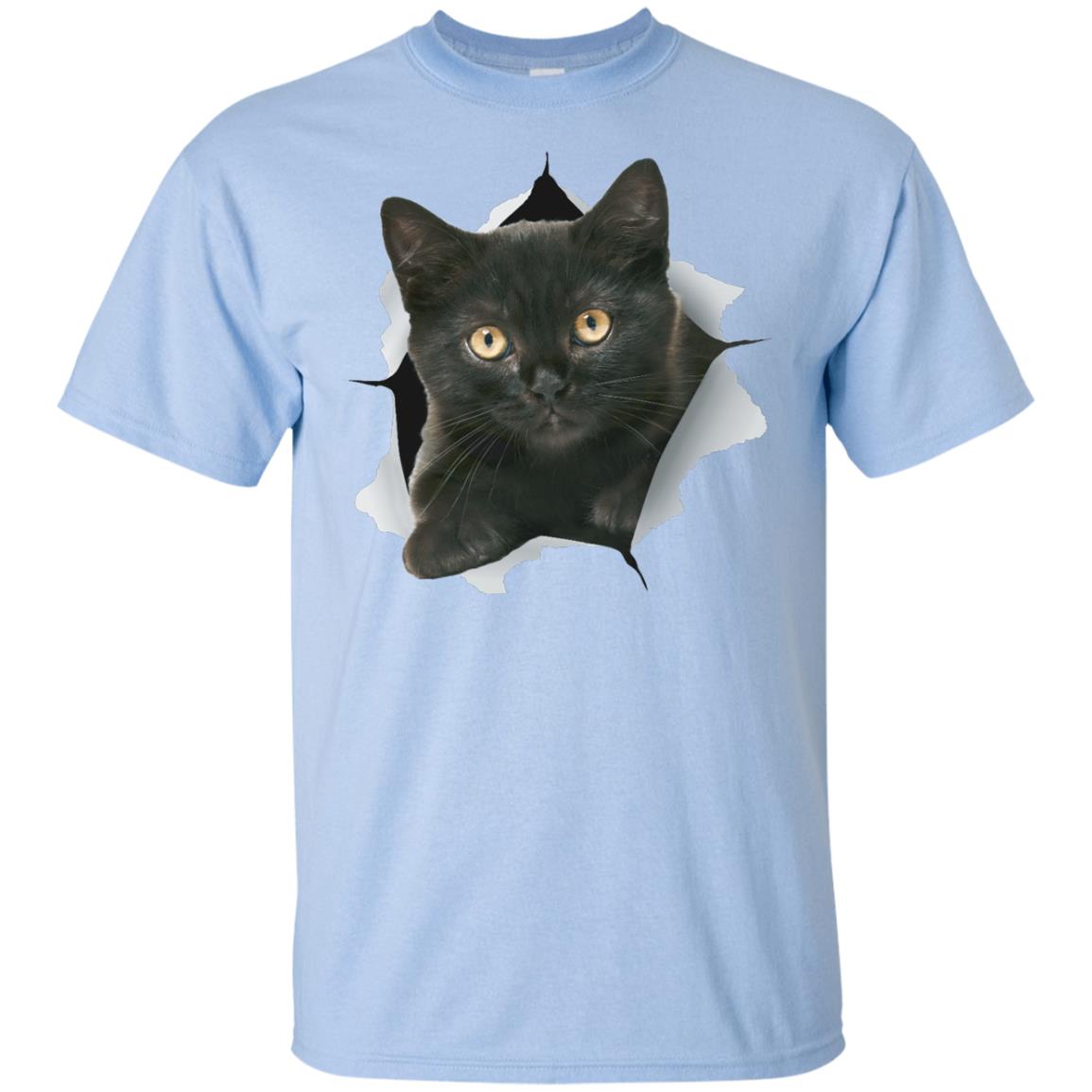 Black Kitten Youth Cotton T-Shirt