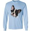 Black & White Frenchie Long Sleeve Ultra Cotton T-Shirt