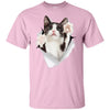 Black & White Reaching Cat Youth Cotton T-Shirt