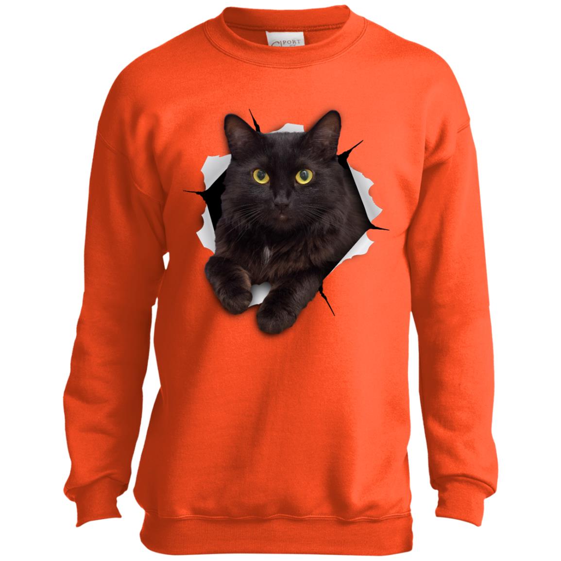 Black Cat Youth Crewneck Sweatshirt