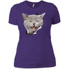 Grey Cat Laughing Ladies' T-Shirt