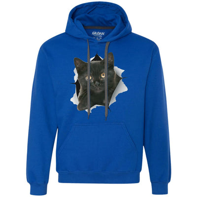 Black Kitten Heavyweight Pullover Fleece Hoodie