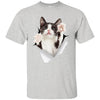 Black & White Reaching Cat Ultra Cotton T-Shirt