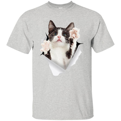 Black & White Reaching Cat Ultra Cotton T-Shirt