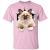 Brown Ragdoll Cat Youth Cotton T-Shirt