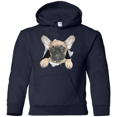 French Bulldog Pup Youth Pullover Hoodie