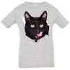 Black Cat Licking Infant Jersey T-Shirt