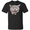 Grey Cat Laughing Youth Cotton T-Shirt