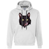 Black Cat Licking Heavyweight Pullover Fleece Hoodie