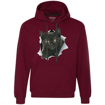 Black Kitten Heavyweight Pullover Fleece Hoodie