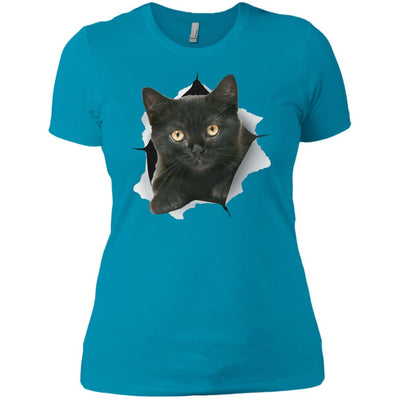 Black Kitten Ladies' T-Shirt