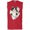 Black & White Reaching Cat Men's Ultra Cotton Sleeveless T-Shirt
