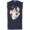 Black & White Reaching Cat Men's Ultra Cotton Sleeveless T-Shirt