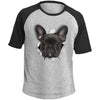 Black Frenchie Colorblock Raglan Jersey T-Shirt
