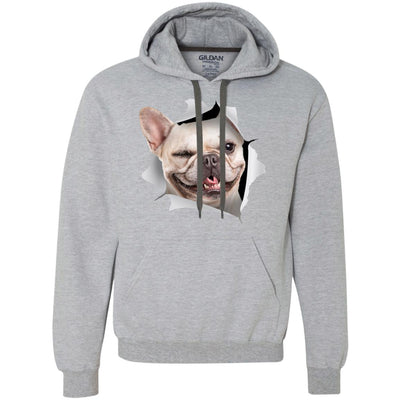 Winking Frenchie Heavyweight Pullover Fleece Hoodie