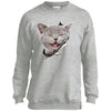 Grey Cat Laughing Youth Crewneck Sweatshirt