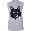 Black Cat Licking Men's Ultra Cotton Sleeveless T-Shirt