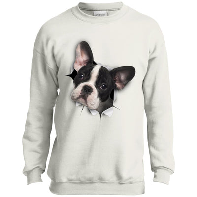 Black & White Frenchie Youth Crewneck Sweatshirt