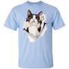 Black & White Reaching Cat Youth Cotton T-Shirt