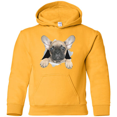 French Bulldog Pup Youth Pullover Hoodie