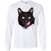 Black Cat Licking Long Sleeve Ultra Cotton T-Shirt