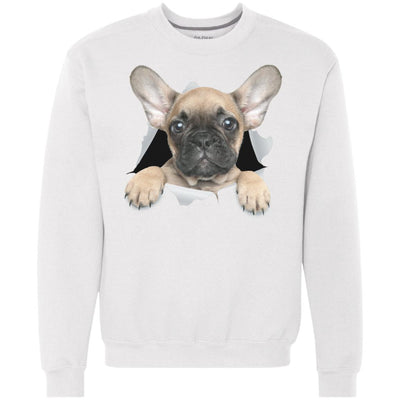 French Bulldog Pup Heavyweight Crewneck Sweatshirt