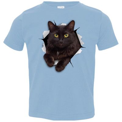 Black Cat Toddler Jersey T-Shirt