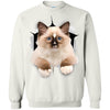 Brown Ragdoll Cat Crewneck Pullover Sweatshirt