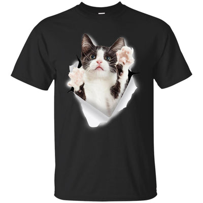 Black & White Reaching Cat Ultra Cotton T-Shirt
