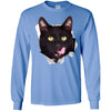 Black Cat Licking Long Sleeve Ultra Cotton T-Shirt