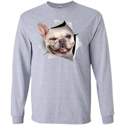 Winking Frenchie Long Sleeve Ultra Cotton T-Shirt