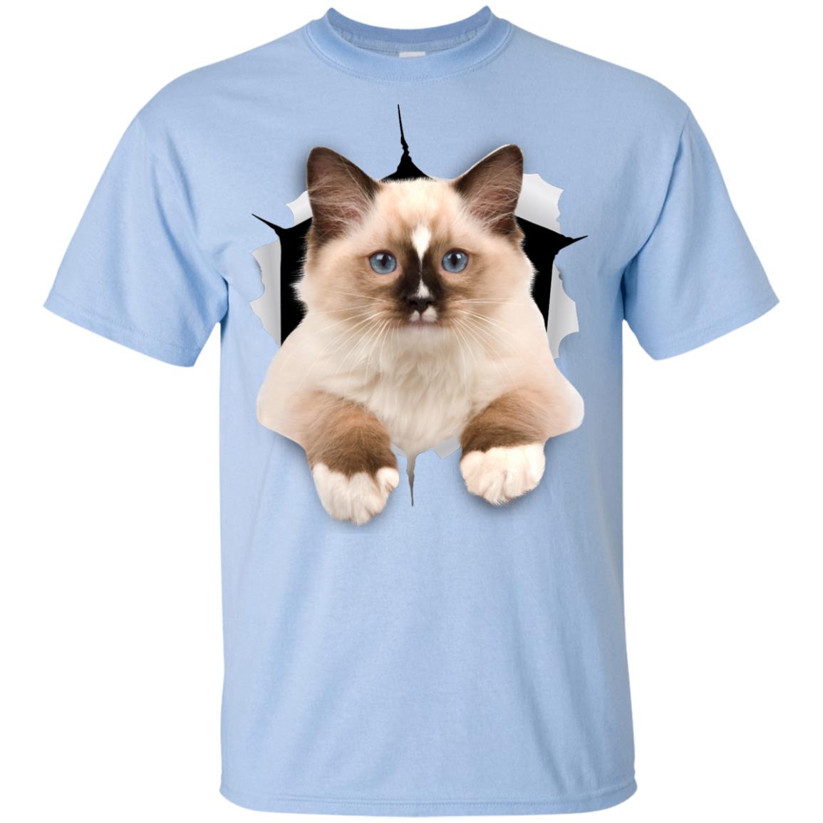 Brown Ragdoll Cat Youth Cotton T-Shirt