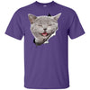 Grey Cat Laughing Youth Cotton T-Shirt