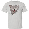 Grey Cat Laughing Youth Cotton T-Shirt