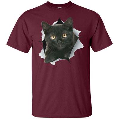 Black Kitten Youth Cotton T-Shirt