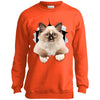 Brown Ragdoll Cat Youth Crewneck Sweatshirt