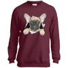 French Bulldog Pup Youth Crewneck Sweatshirt