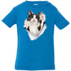 Black & White Reaching Cat Infant Jersey T-Shirt