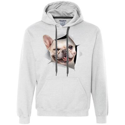 Winking Frenchie Heavyweight Pullover Fleece Hoodie