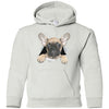 French Bulldog Pup Youth Pullover Hoodie
