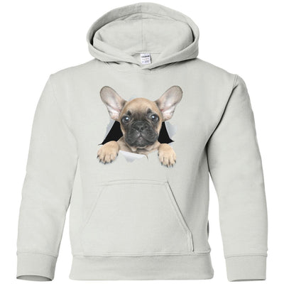 French Bulldog Pup Youth Pullover Hoodie