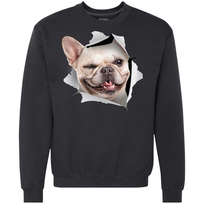 Winking Frenchie Heavyweight Crewneck Sweatshirt