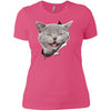 Grey Cat Laughing Ladies' T-Shirt